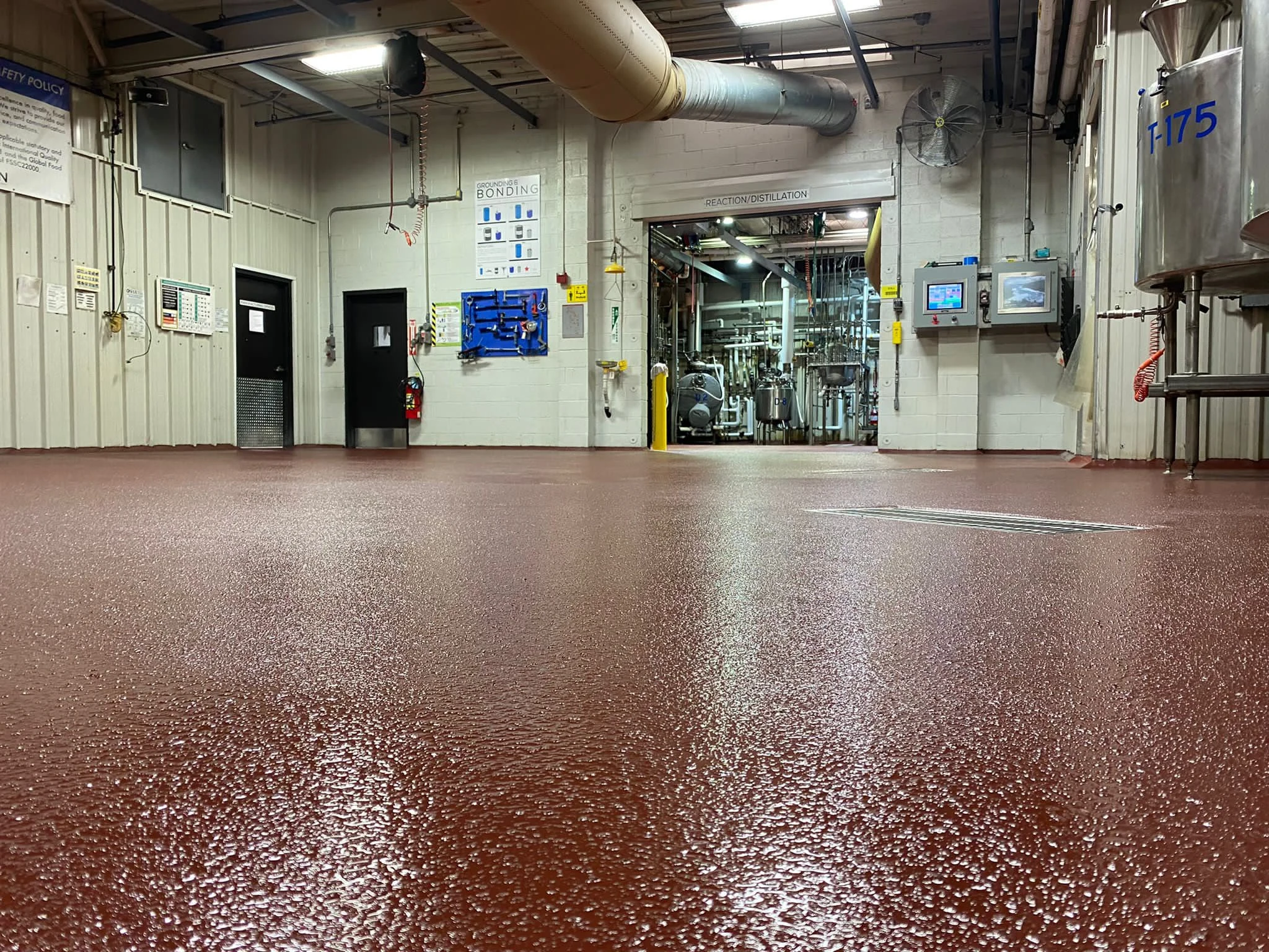 Urethane cement close-up